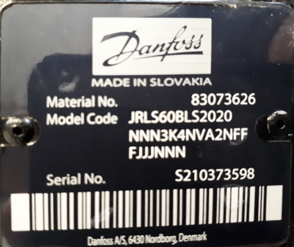 Danfoss JRR S 60B LS 2020 NNN 3 K4NZ A8 N FFF JJJ NNN